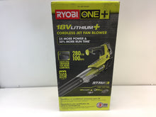 Load image into Gallery viewer, Ryobi P21801 One+ 18V Cordless Jet Fan Leaf Blower with 4Ah Battery Charger
