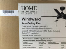 Load image into Gallery viewer, Home Decorators Collection 54402 Windward 44&quot; Indoor Blue Ceiling Fan 685885

