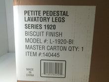 Load image into Gallery viewer, Foremost L-1920-BI Series 1920 Pedestal Lavatory Leg in Biscuit
