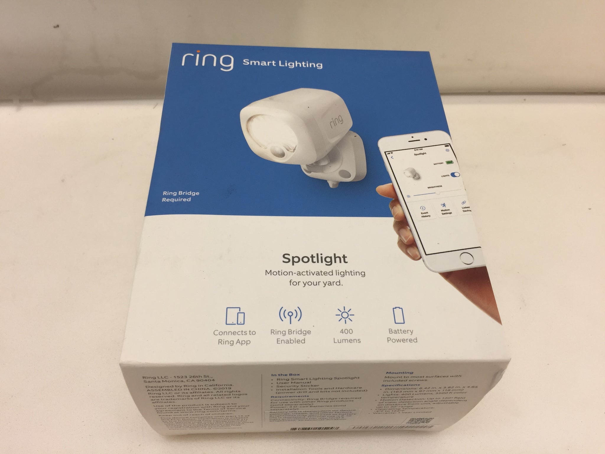 Ring 5B11S8-WEN0 Smart Lighting White Motion Activated LED