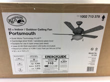 Load image into Gallery viewer, Hampton Bay 51356 91356 Portsmouth 52&quot; Cambridge Silver Ceiling Fan 1002713378
