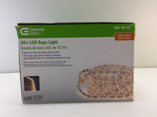 Load image into Gallery viewer, Commercial Electric FG-03246 40&#39; Soft White Flexible LED Rope Light 1004186967
