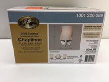 Load image into Gallery viewer, Hampton Bay 19405-HBU Chaplinne 1-Light Satin Nickel Sconce 1001220089
