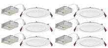 Load image into Gallery viewer, 6-PK Lithonia Lighting WF6 LED 30K MW M6 Ultra-Thin Wafer 6&quot; White Recessed Kit
