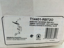 Load image into Gallery viewer, Delta T14401-RBT2O Angular Modern Tub &amp; Shower Faucet Trim Kit Venetian Bronze
