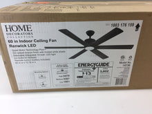 Load image into Gallery viewer, HDC 14736 Renwick 60&quot; LED Indoor Oil Rubbed Bronze Ceiling Fan 1003176159

