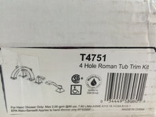 Load image into Gallery viewer, Delta T4751 Dryden 2-Handle Deck-Mount Roman Tub Faucet Trim Kit Only, Chrome
