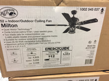 Load image into Gallery viewer, Hampton Bay Milton 52&quot; Oxide Bronze Patina Ceiling Fan AC370-OBP 1002545037
