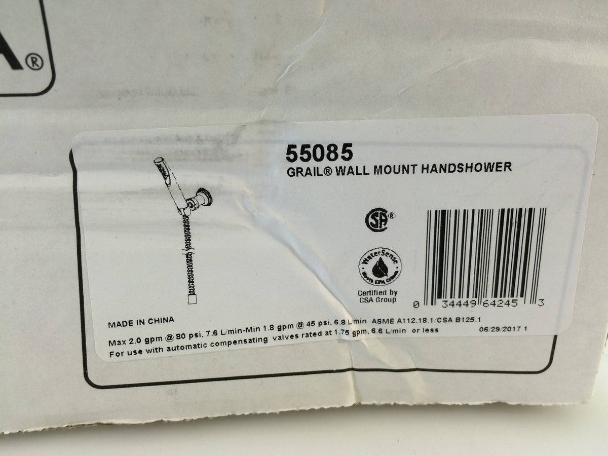 Delta 55085 Trinsic 1-Spray 2.0 GPM Wall-Mount Hand Shower in Chrome ...