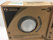 Load image into Gallery viewer, (4x) Lithonia Lighting 6G1BN 6&quot; LED Gimbal Downlighting Module Brushed Nickel

