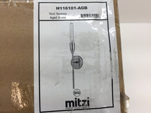 Load image into Gallery viewer, Mitzi H116101-AGB by Hudson Valley Lighting Tara 1-Light Aged Brass Wall Sconce
