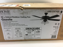 Load image into Gallery viewer, HDC 51552 Gazelle 52 in. LED Indoor/Outdoor Natural Iron Ceiling Fan 1002712422
