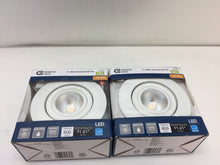 Load image into Gallery viewer, 2x Commercial Electric CER4742BWH30 4&quot; White Integrated LED Recessed Gimbal Trim
