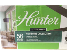 Load image into Gallery viewer, Hunter 54162 Newsome 56&quot; Indoor Brushed Nickel Bowl Light Kit Ceiling Fan
