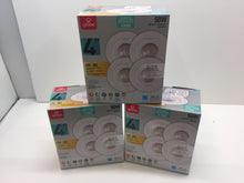 Load image into Gallery viewer, (3x) 4-pack Globe Electric 91337 4&quot; 3000K White Integrated LED Lighting Kit
