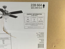 Load image into Gallery viewer, Hampton Bay AG712-BN+BK Santa Cruz 52&quot; Brushed Nickel Ceiling Fan 228664
