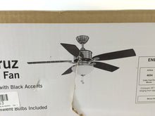 Load image into Gallery viewer, Hampton Bay AG712-BN+BK Santa Cruz 52&quot; Brushed Nickel Ceiling Fan 228664

