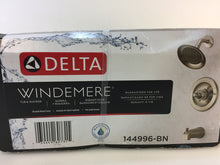 Load image into Gallery viewer, Delta 144996-BN Windemere 1-Handle 1-Spray Tub &amp; Shower Faucet, Brushed Nickel
