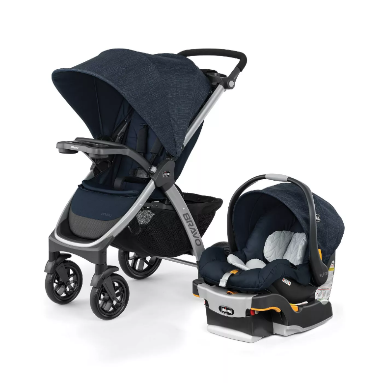 Chicco Bravo 3-in-1 Quick Fold Travel System, Brooklyn