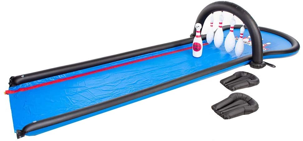 HearthSong Strike Zone 18-Foot Bowling Water Slide for Outdoor Active Play
