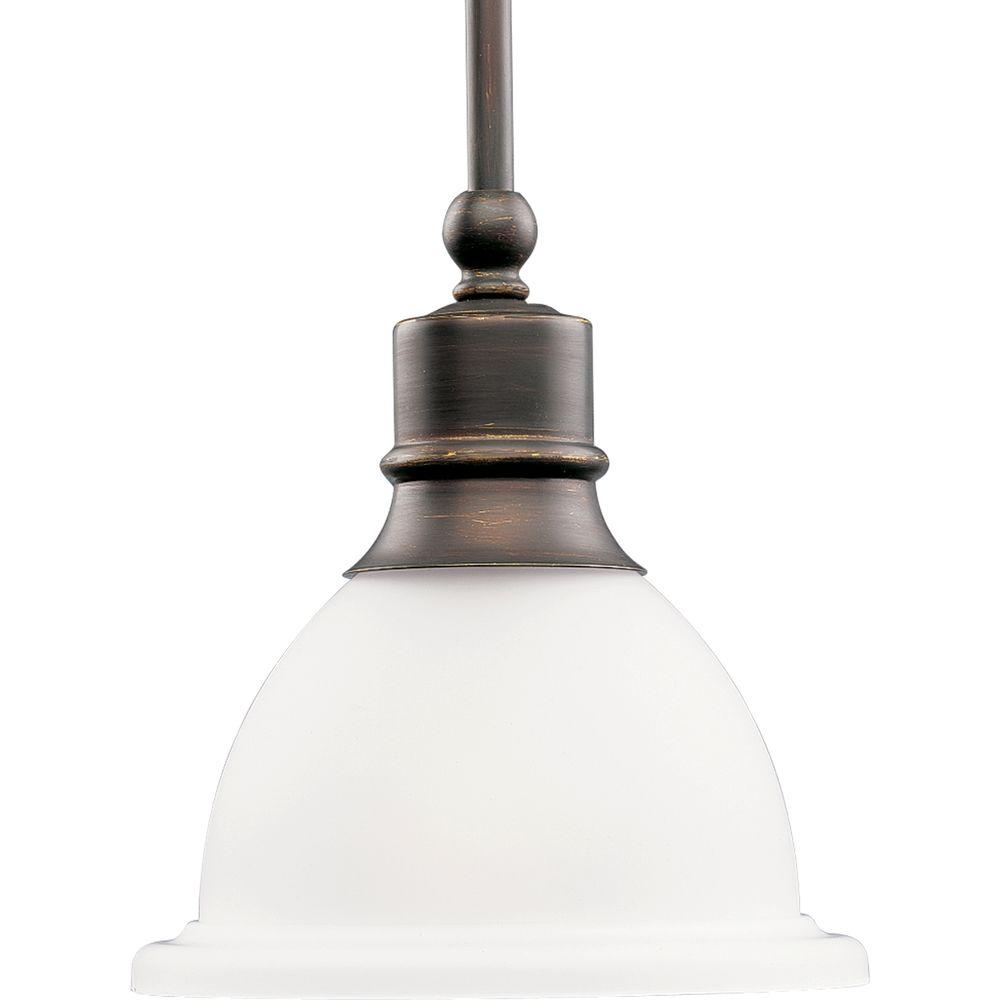 Progress Lighting P5078-20 Madison 1-Light Antique Bronze Mini Pendant