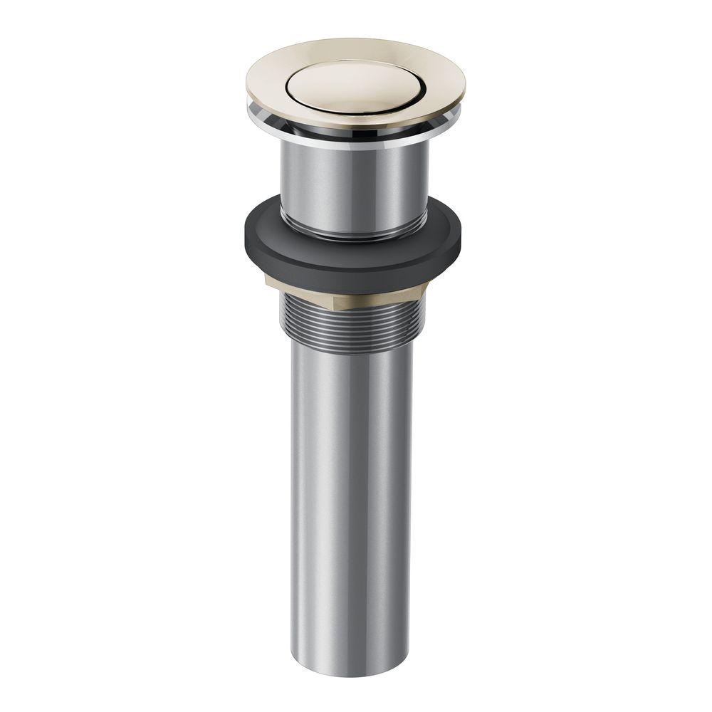 MOEN 140780NL Lavatory Pop-Up Drain Assembly without Overflow in Nickel