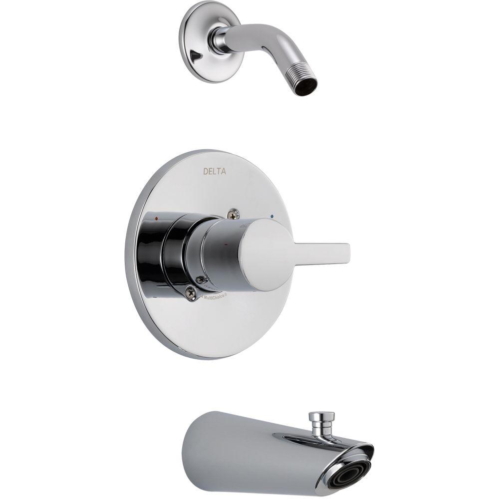 Delta T14461-LHD Compel 1-Handle Tub and Shower Faucet Trim Kit in Chrome