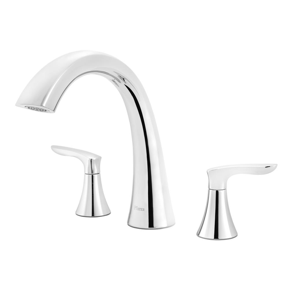 Pfister RT6-5WRC Weller 2-Handle Tub Filler Trim Kit Polished Chrome No Valve