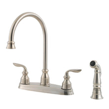 Load image into Gallery viewer, Pfister LF-036-4CBS Avalon 2-Handle Standard Kitchen Faucet Stainless Steel
