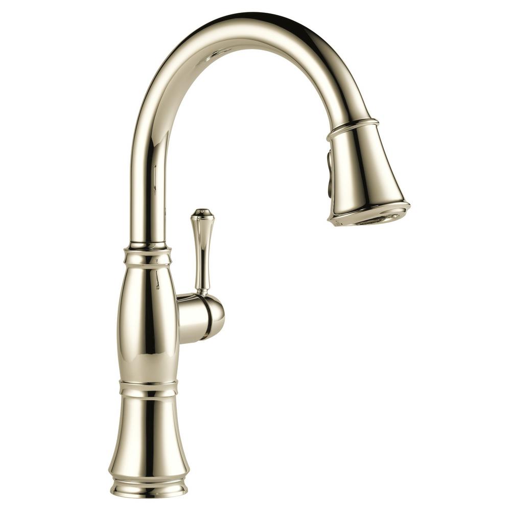 Delta 9197-PN-DST Cassidy Pull-Down Sprayer Kitchen Faucet Polished Nickel