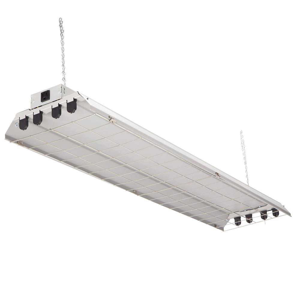Lithonia Lighting 1284GRD RE 4-Light Grey Heavy-Duty Shop Light 208R5Y