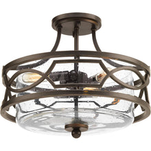 Load image into Gallery viewer, Progress Lighting P350050-020 Soiree 3-Light Antique Bronze Semi-Flushmount
