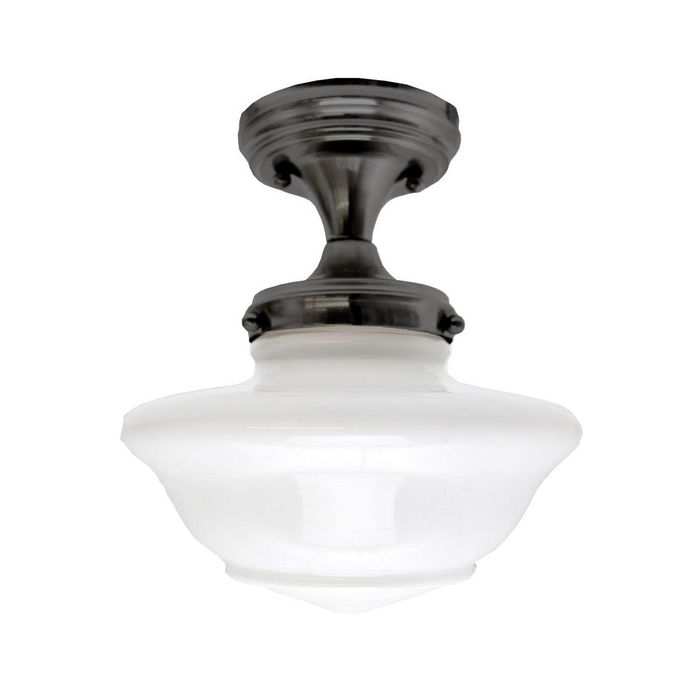 Design House 577502 Schoolhouse Oil Rubbed Bronze Ceiling Mount Light