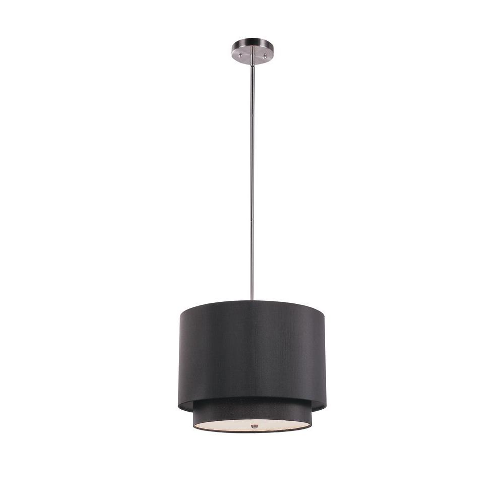 Bel Air Lighting PND-801 BK Cabernet Collection 1-Light Brushed Nickel Pendant