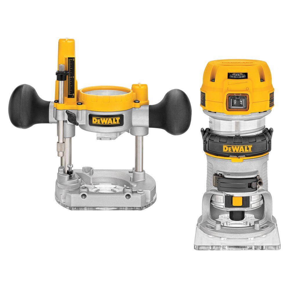 DEWALT DWP611PK 1.25 HP Compact Router with Plunge Base and Bag