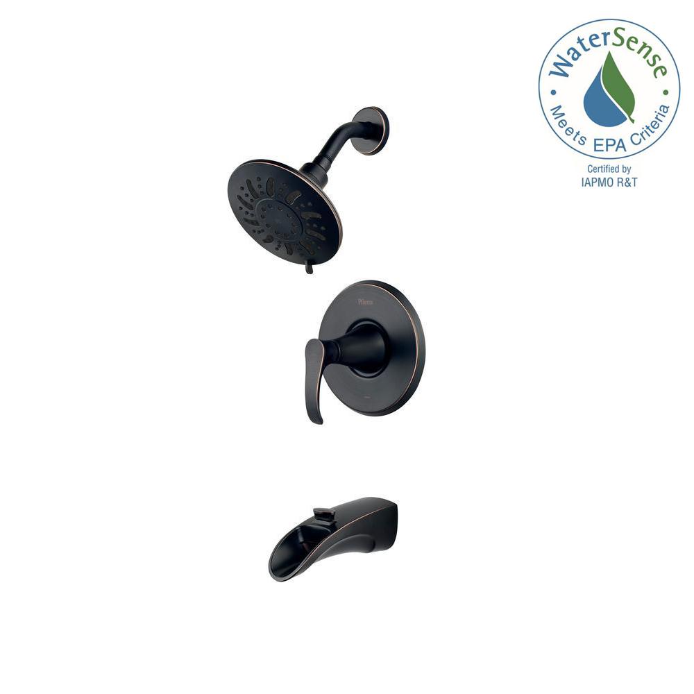 Pfister 8P8-WS2-BRSY Brea 1-Handle 3-Spray Tub & Shower Faucet Tuscan Bronze