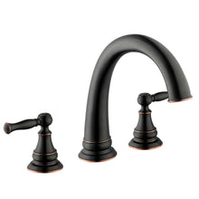 Load image into Gallery viewer, Glacier Bay HD67416-3E27D Fairway 2-Handle Deck-Mount Roman Tub Faucet Bronze
