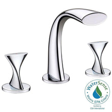 Load image into Gallery viewer, Ultra Faucets UF55510 Twist Collection 8&quot; Widespread Bathroom Faucet Chrome
