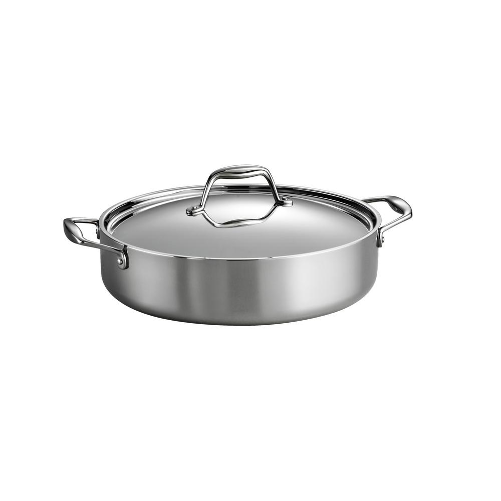 Tramontina 80116/015DS Gourmet Tri-Ply Clad 5 Qt. Covered Braiser