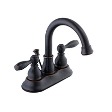 Load image into Gallery viewer, Glacier Bay 67513W-6027H2 Mandouri 4&quot; Centerset High-Arc Bathroom Faucet Bronze
