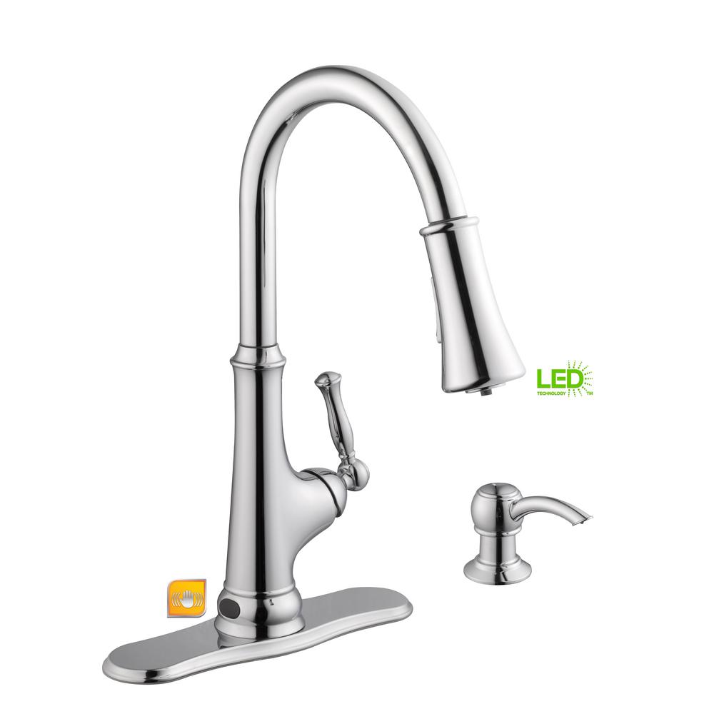 Glacier Bay 67536-1001 Touchless Pull-Down Sprayer Kitchen Faucet Chrome