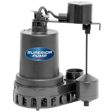 Load image into Gallery viewer, Superior Pump 92572 1/2 HP Submersible Thermoplastic Sump Pump
