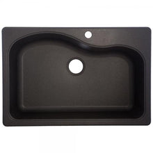 Load image into Gallery viewer, Franke SGR3322-1 Gravity 33&quot; Dual Mount Granite 1-Bowl Kitchen Sink, Graphite
