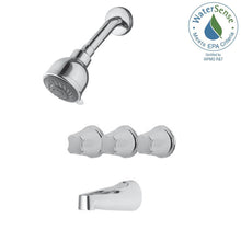 Load image into Gallery viewer, Pfister G01-9110 3-Handle Tub and Shower Faucet Trim Kit Polished Chrome
