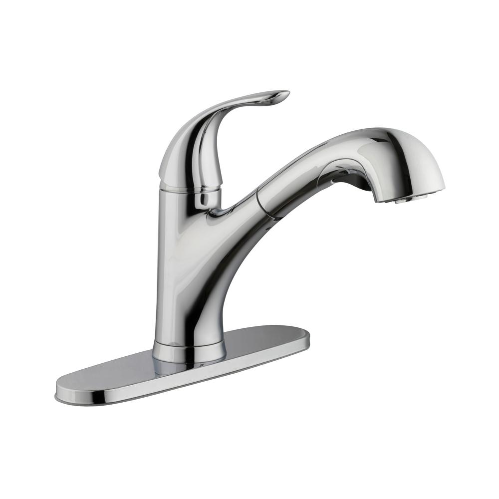 Glacier Bay 67737-0001 Market 1-Handle Pull-Out Sprayer Kitchen Faucet Chrome