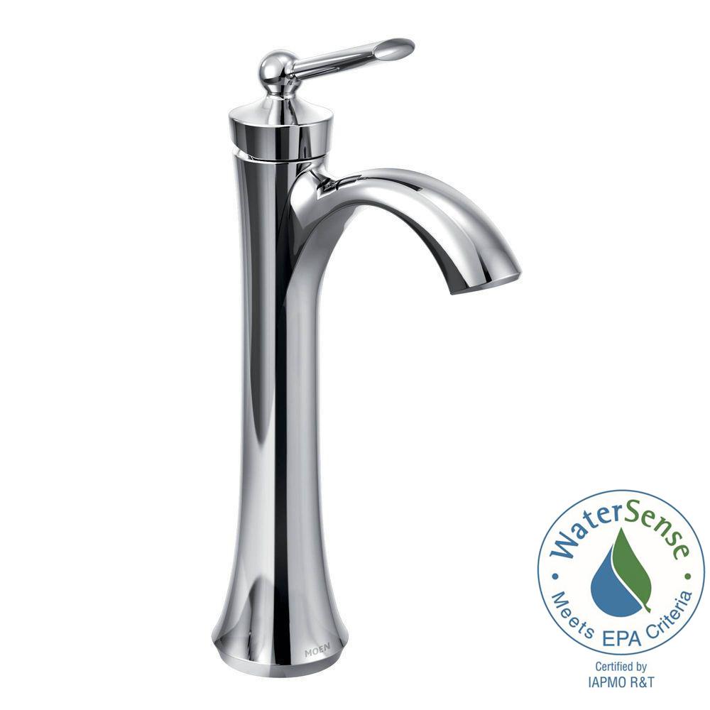 MOEN 4507 Wynford Single Hole Single-Handle Vessel Bathroom Faucet in Chrome