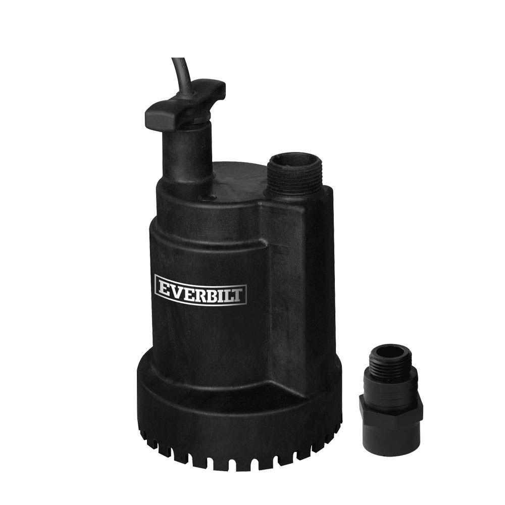 Everbilt UT00801 1/6 HP Submersible Utility Pump