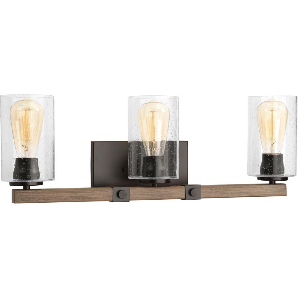 Progress Lighting P300068-020 Barnes Mill Antique Bronze Bathroom Vanity Light