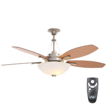 Load image into Gallery viewer, Hampton Bay AC418-BN Brookedale 60&quot; Indoor Brushed Nickel Ceiling Fan 1002545301
