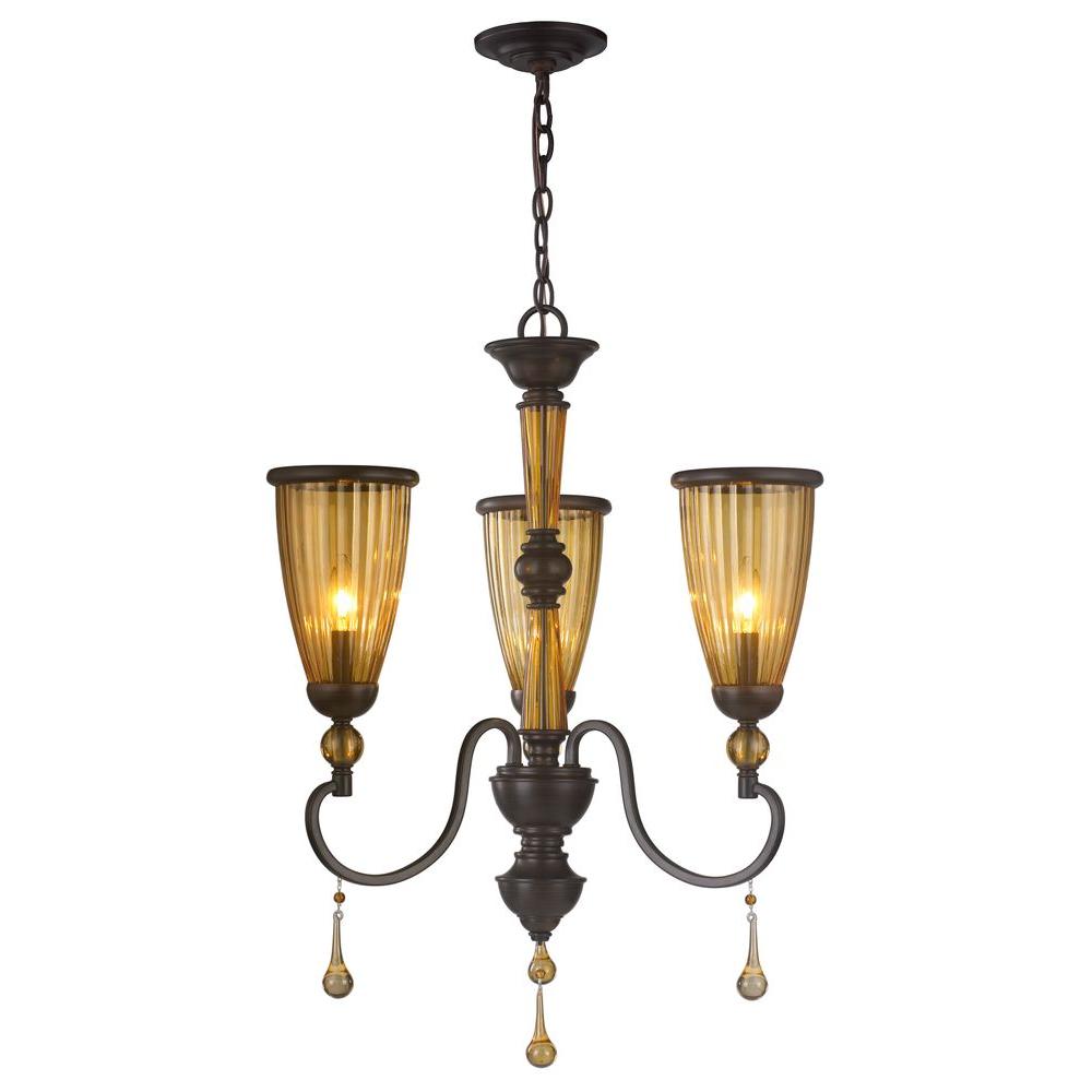 World Imports WI61025 3-Light Oil-Rubbed Bronze Chandelier